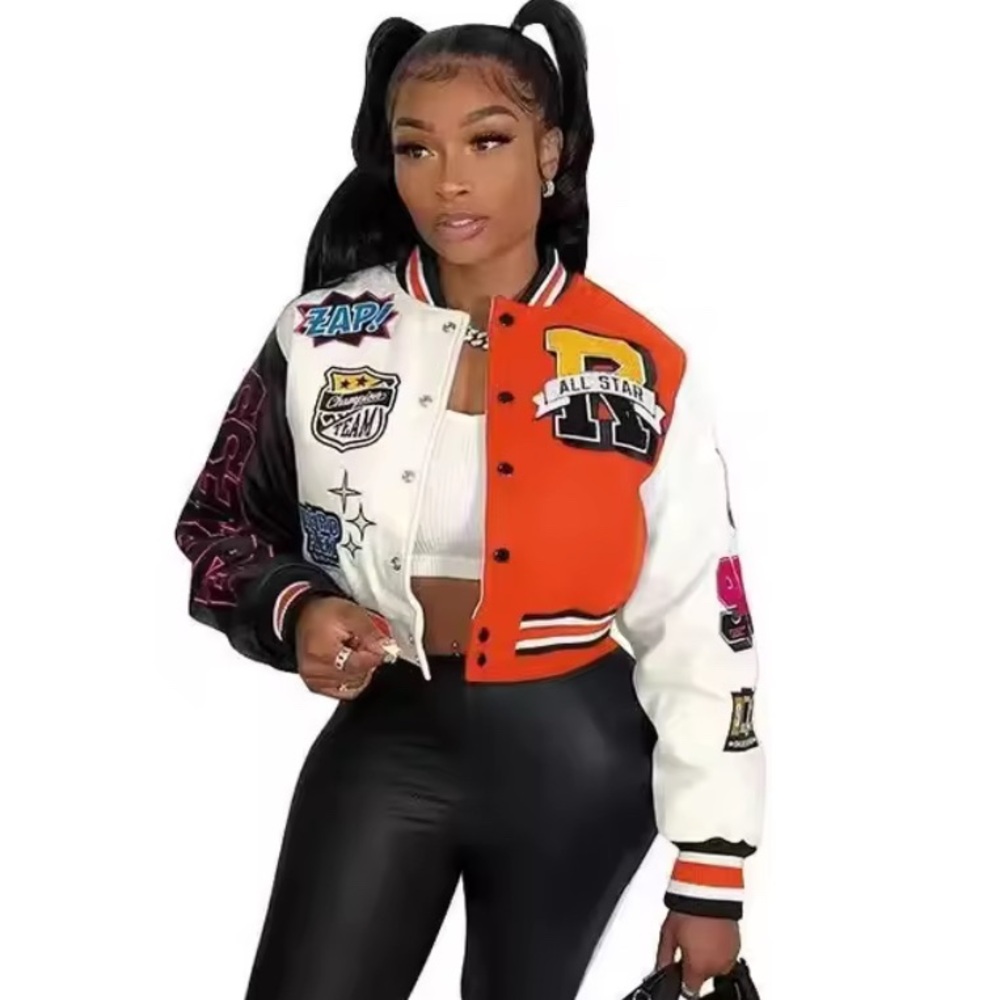 Women's Multicolor Varsity Jacket